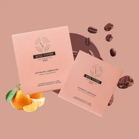 Balíček 3 jednorázových lubrikačních gelů Coffee & Cream