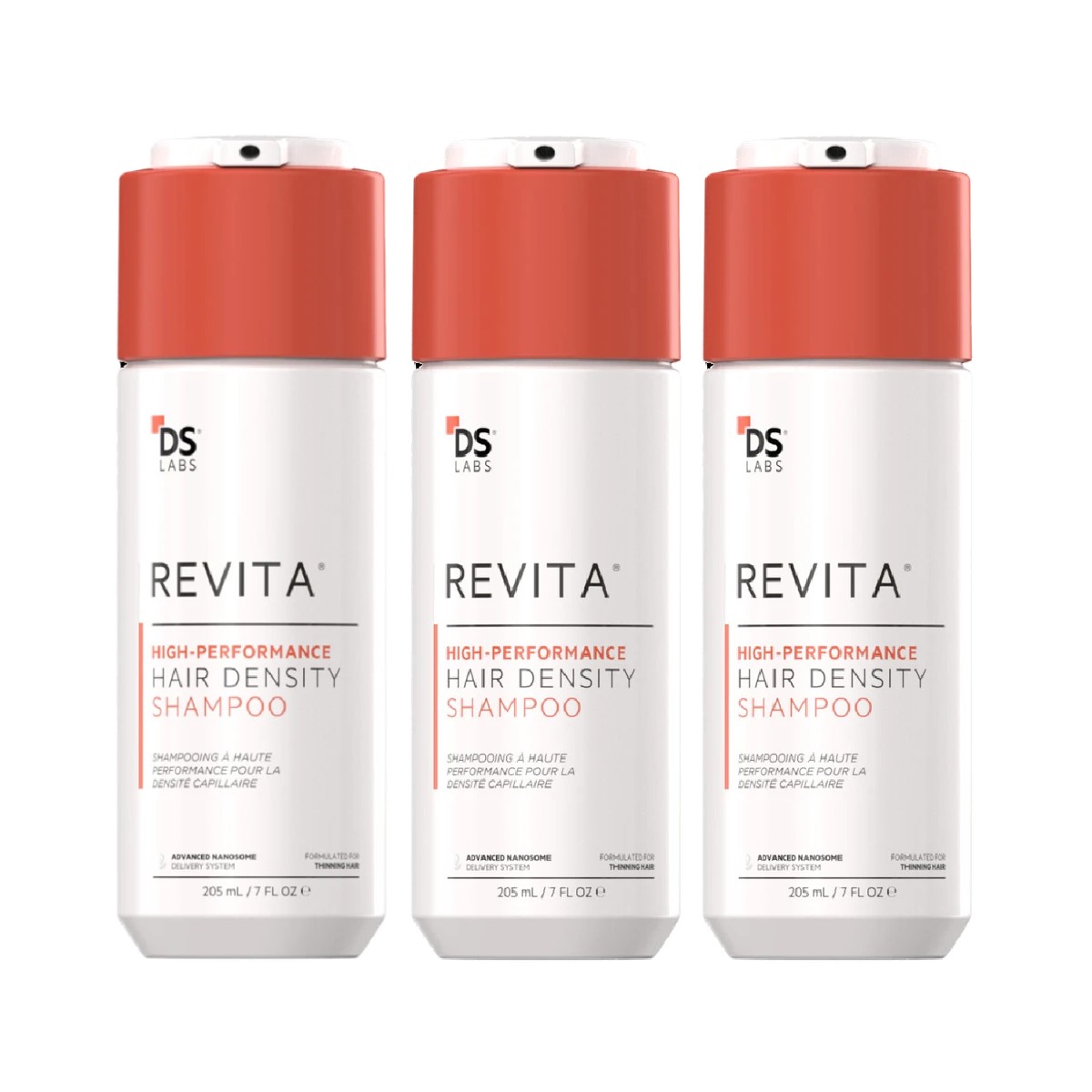 DS Laboratories Balení šamponů proti vypadávání vlasů REVITA