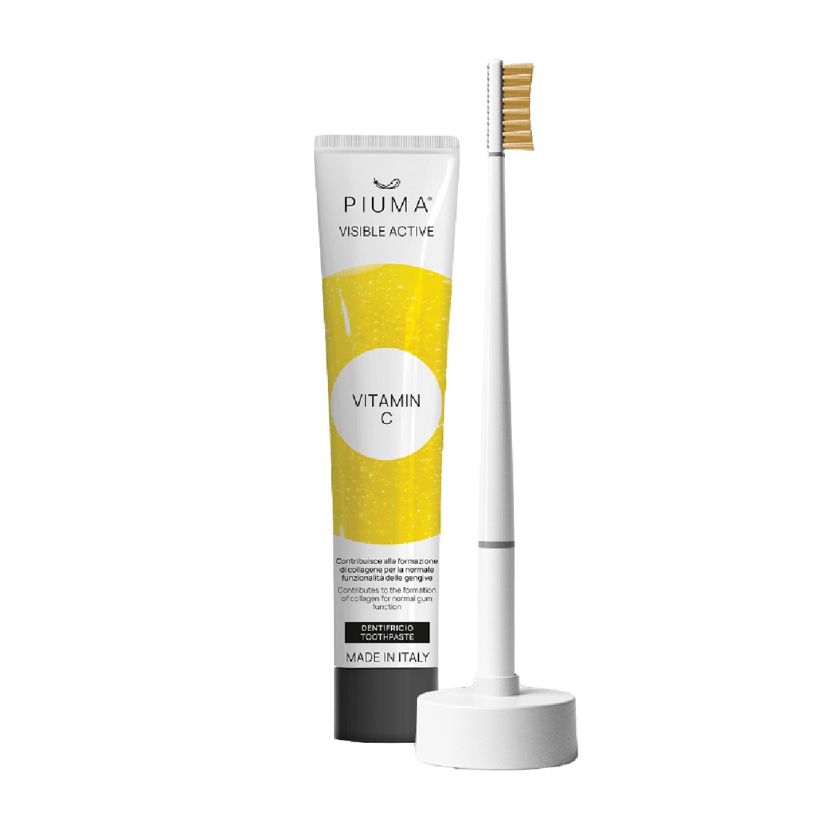 Piuma Vit C Pure White dárkový set pro zdravé dásně a bílé zuby